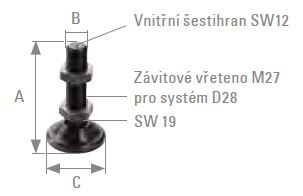 Výkyvná noha M27 D28 Demmeler