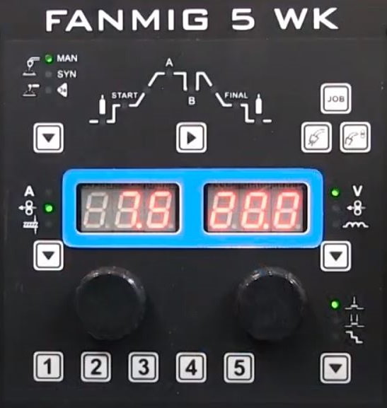 Zváračka FANMIG 5 WK MOST - ovládací panel