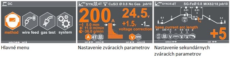 Zváračka PERUN 200 SDpulse - nastavenie parametrov