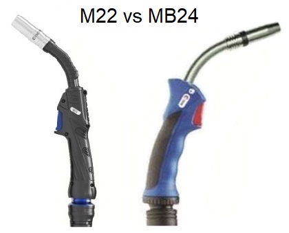 Porovnanie zváracích horákov M22 a MB24