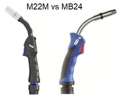 Porovnanie zváracích horákov M22M a MB24