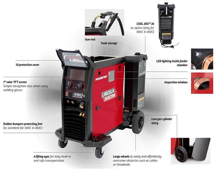 Svářečka Powertec i380C Advanced Lincoln Electric