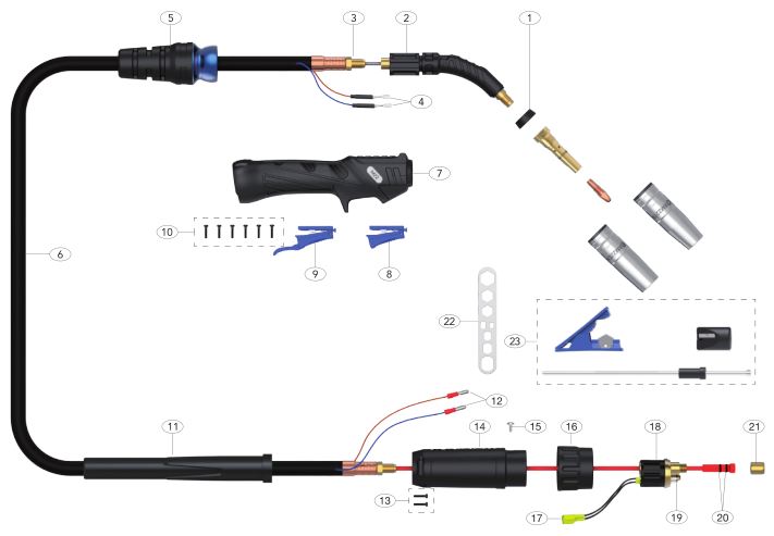 Svařovací hořák ARC M22 MIG MAG