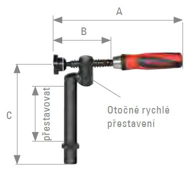 Posuvná skrutkovacia svorka 90° Demmeler